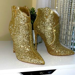 Brand New Glitter Booties Designed by,” Shoe Dazzle”